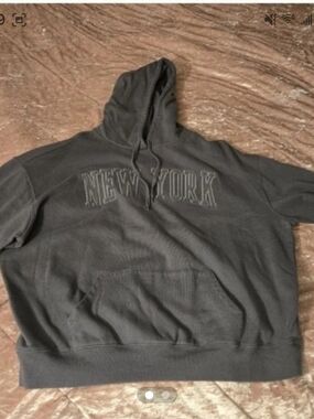 torrid Dark Gray 'New York' Pullover Hooded Sweatshirt